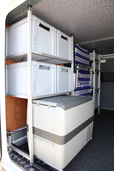 Auszugssystem für Kühlboxen im Regalsystem L65 / Q60