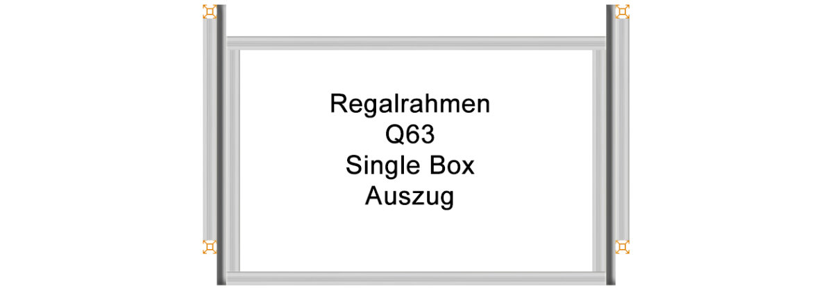Regalrahmen Q63 Single Box Auszug